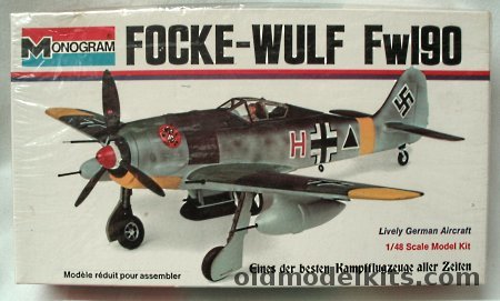 Monogram 1/48 Focke-Wulf FW-190 A-8/R-3 - A-7/R2 - A7/R3 - A-5/U8 - A-8/R1 - A-5/U3 Tropical, 6804 plastic model kit